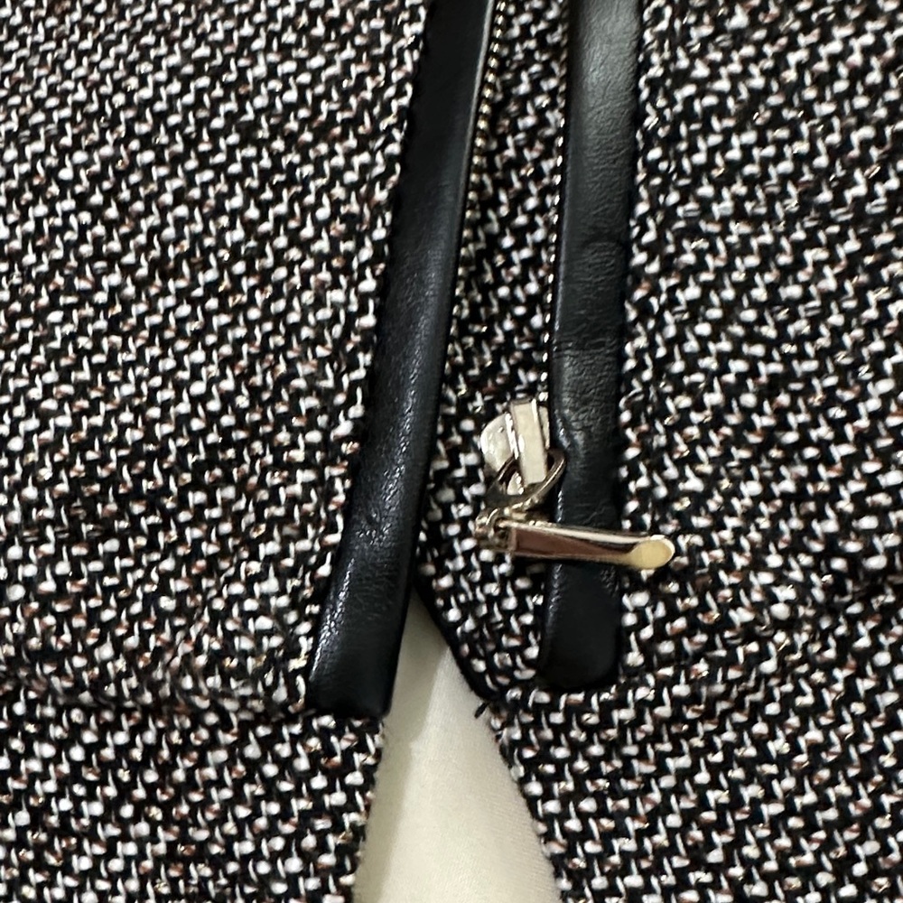 White House Black Market Tweed Blazer Black with Camel & Black Accents - Picture 15 of 16